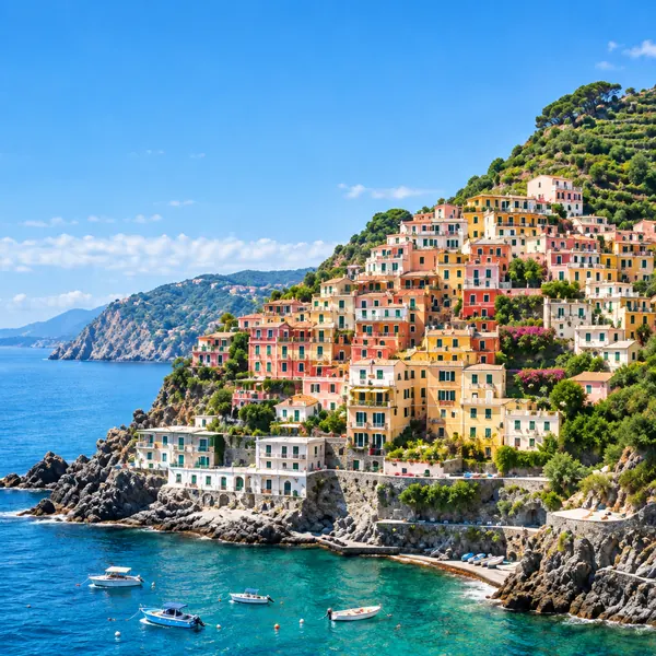 Colourful cliffside village in Cinque Terre